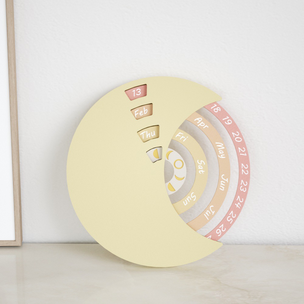 3 Pieces Resin Moon Calendar Mold - Image 2