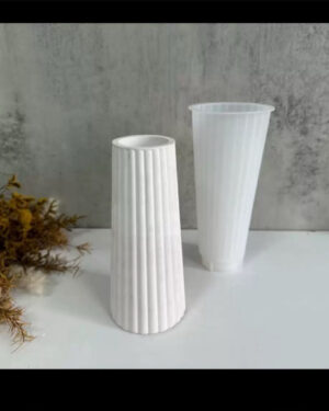 Long Striped Vase Mold