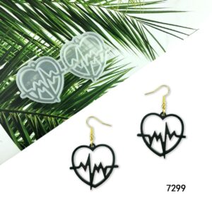 Heart-Shaped Rhythm Earrings Mold