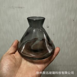 200ml Conical Glass Bottle - BLACK