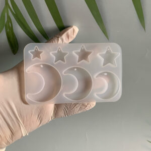 Moon star earring pendant Mold