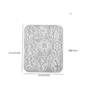 Leaf Rose Earring Pendant mold